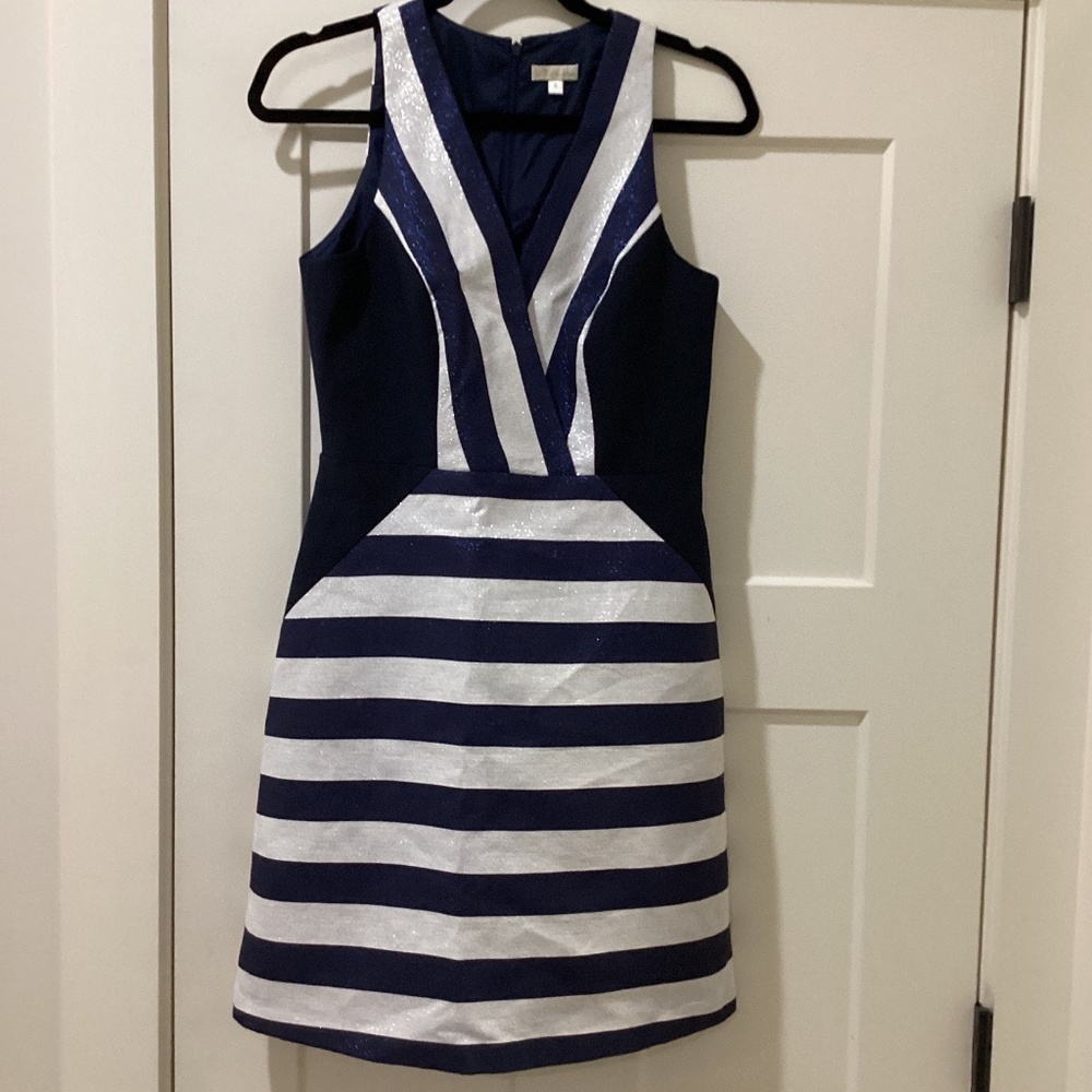 Shoshanna Blue White Contemporary Dress